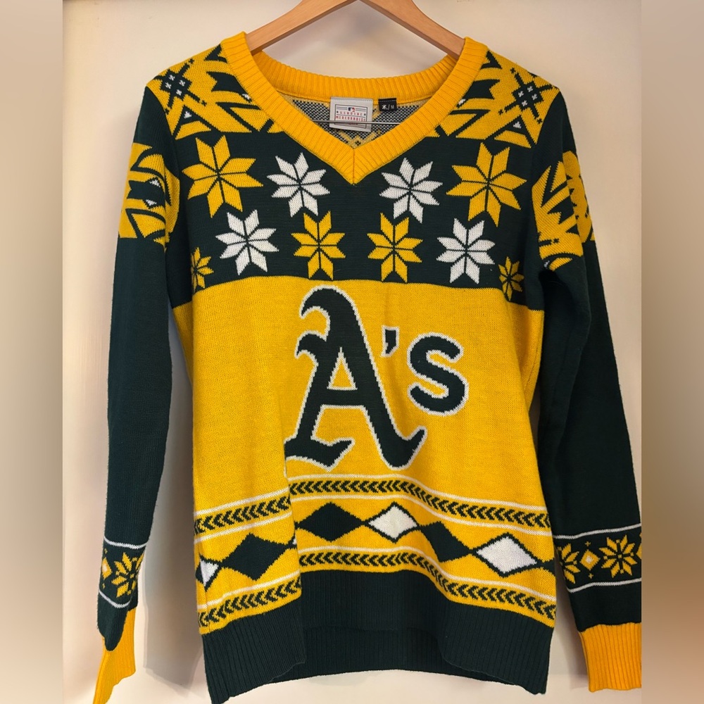 Oakland Athletics holiday sweater